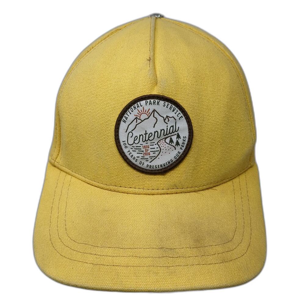 REI 5 Panel Yellow Hat One Size National Park Service Centennial Snapback Cotton